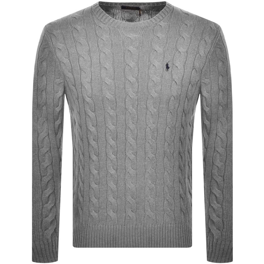 Alternative Image for ProductRalph Lauren Driver Crew Neck Knit Jumper Grey1